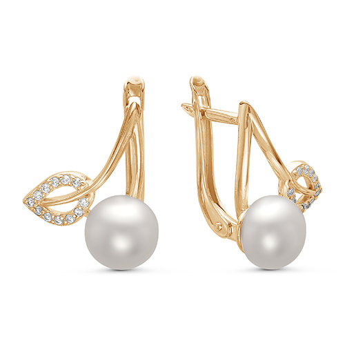 z2-9339 Серьги с жемчугом. Золото 585. 