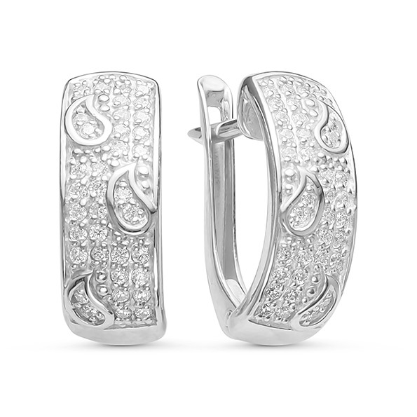 z2-9581 Серьги с фианитами. Серебро 925.  