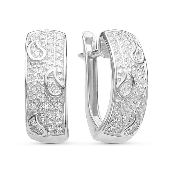 z2-9581 Серьги с фианитами. Серебро 925. 