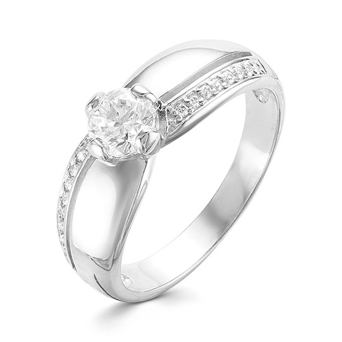z1-9647 Кольцо с фианитами. Серебро 925.  
