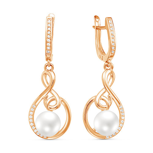 z2-9617 Серьги с жемчугом. Золото 585. 