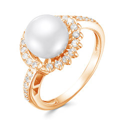 z1-9662 Кольцо с жемчугом. Золото 585.