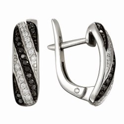 z2-8343 Серьги с фианитами. Серебро 925.