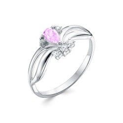 z 1-10238 Кольцо с фианитами. Серебро 925.