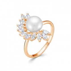 z1-10458 Кольцо с жемчугом. Золото 585.