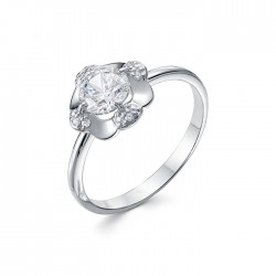 z1-10654 Кольцо с фианитами. Серебро 925.