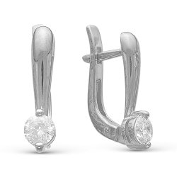 z2-8815 Серьги с фианитами. Серебро 925.