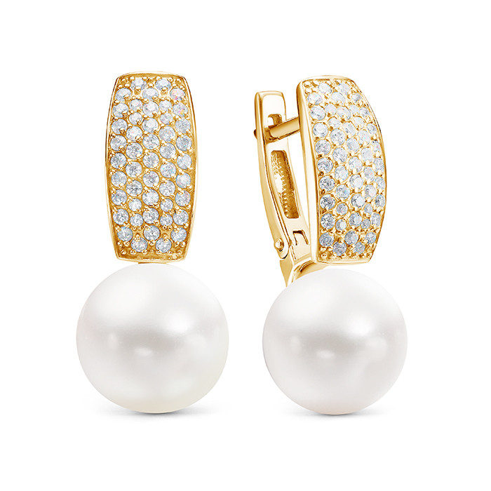 z2-11148 Серьги с жемчугом. Золото 585. 