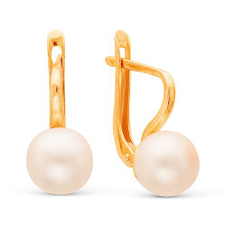 z2-8895 Серьги с жемчугом. Золото 585.