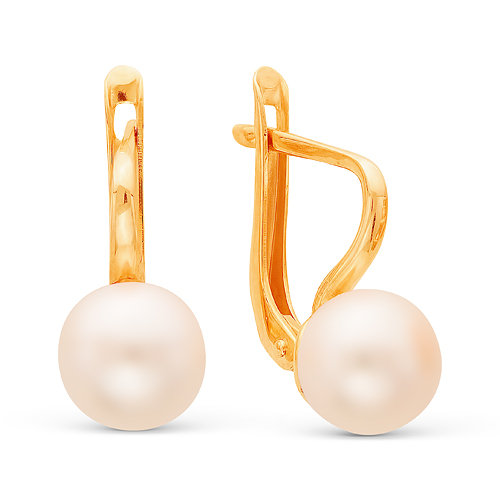 z2-8895 Серьги с жемчугом. Золото 585. 