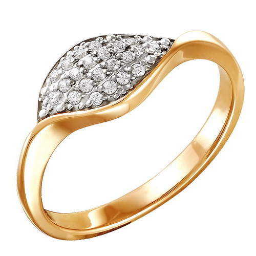 z1-8504 Кольцо с фианитами. Золото 585.  