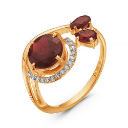 z1-8916 Кольцо с полудрагоценными вставками. Золото 585.