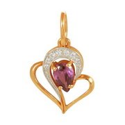 z3-8064 Подвеска с полудрагоценными вставками. Золото 585.