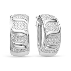 z2-9585 Серьги с фианитами. Серебро 925.