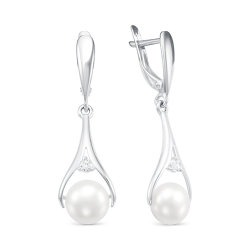 z2-9817 Серьги с жемчугом. Серебро 925.