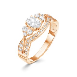 z1-9976 Кольцо с фианитами. Золото 585.