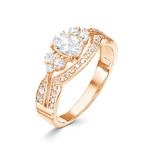 z1-9976 Кольцо с фианитами. Золото 585. 