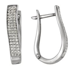 z2-8482 Серьги с фианитами. Серебро 925.