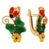 z2-8133 Серьги с эмалью. Серебро 925. 
