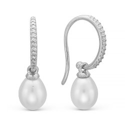 z2-9136 Серьги с жемчугом. Серебро 925.