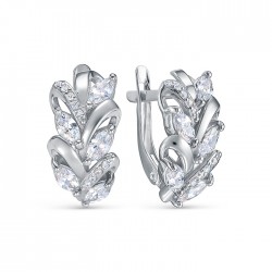 z2-10530 Серьги с фианитами. Серебро 925.