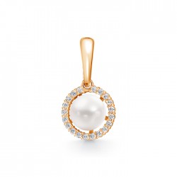 z3-10483 Подвеска с жемчугом. Золото 585.