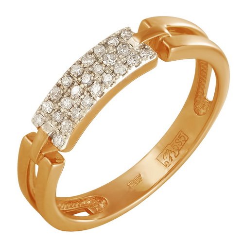 z1-7927 Кольцо с бриллиантовой россыпью. Золото 585. 