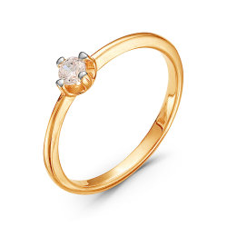z1-8782 Кольцо с бриллиантом.Золото 585.