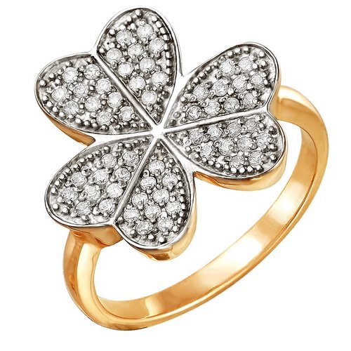 z1-8506 Кольцо с фианитами. Золото 585. 