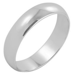 Z1-1050 Кольцо обручальное классическое толщиной 5 мм. Серебро 925.