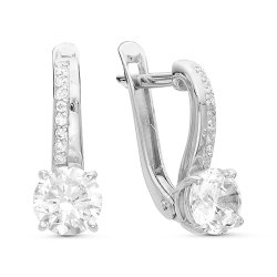 z2-9405 Серьги с фианитами. Серебро 925.