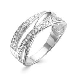z1-9597 Кольцо с фианитами. Серебро 925.