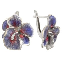 z2-8137 Серьги с эмалью. Серебро 925.