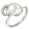 z1-8531 Кольцо с жемчугом. Серебро 925. 