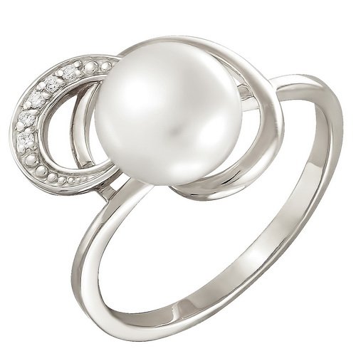 z1-8531 Кольцо с жемчугом. Серебро 925. 