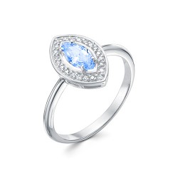 z 1-10242 Кольцо с фианитами. Серебро 925.