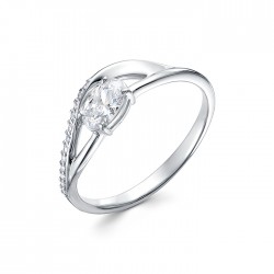 z1-10651 Кольцо с фианитами. Серебро 925.