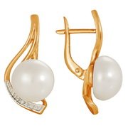 z2-8054 Серьги с жемчугом. Золото 585. 