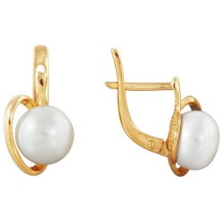 z2-5051 Серьги с жемчугом. Золото 585.
