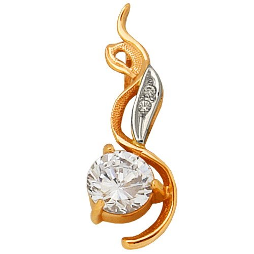 z3-017 Подвеска с фианитами. Золото 585. 