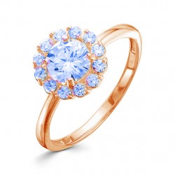 z1-9500 Кольцо с полудрагоценными вставками. Золото 585.