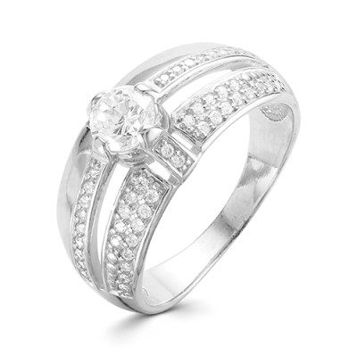 z1-9572 Кольцо с фианитами. Серебро 925.