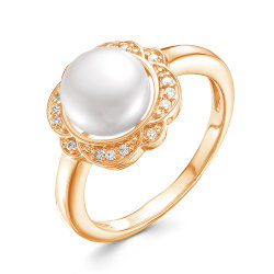 z1-9653 Кольцо с жемчугом. Золото 585.