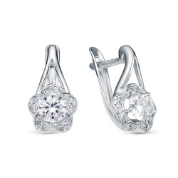 z2-10271 Серьги с фианитами. Серебро 925.