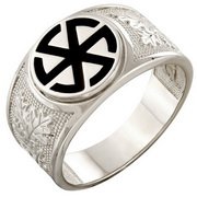 z1-8233 Печаткаиз серебра 925 пробы с родированием.Символ КОЛОВРАТ. Серебро 925. 