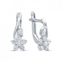 z2-10544 Серьги с фианитами. Серебро 925.