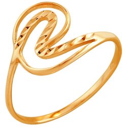 z1-052 Кольцо без вставок. Золото 585.