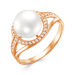 z1-9656 Кольцо с жемчугом. Золото 585.