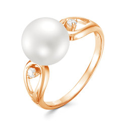 z1-9657 Кольцо с жемчугом. Золото 585.