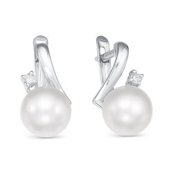 z2-9702 Серьги с жемчугом. Серебро 925.